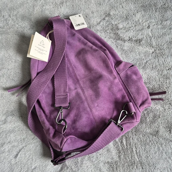 Free People Suede Sling Backpack - Picture 3 of 5